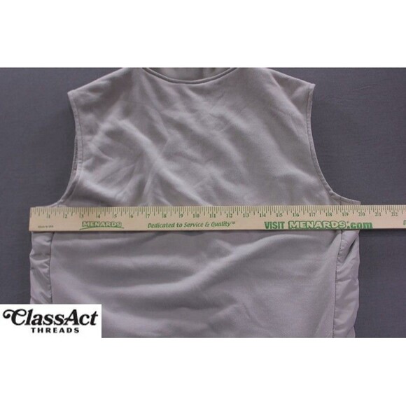 Zara Man Puffer Vest Gray Lightweight Sleeveless Polyester Sz L - Picture 7 of 10